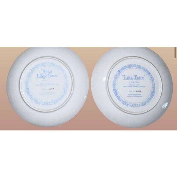 2 Vintage Reco Collector Plates Little Tutor & Amy's Magic - Picture 4 of 6